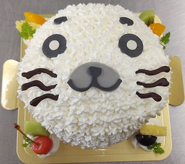 アザラシのキャラクターケーキ 熊本 玉名 ロールケーキ 大俵 が名物のケーキショップ はなもも