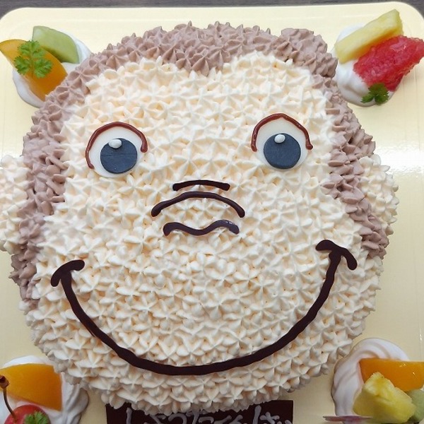 お猿の人気のキャラクターケーキ